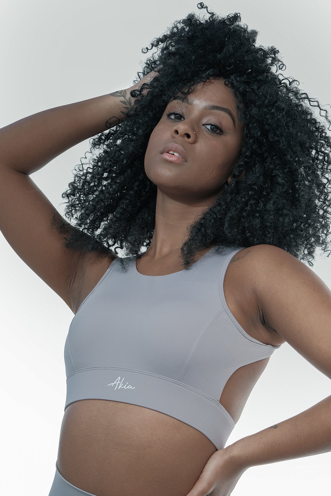 Grey Ice Sports Bra